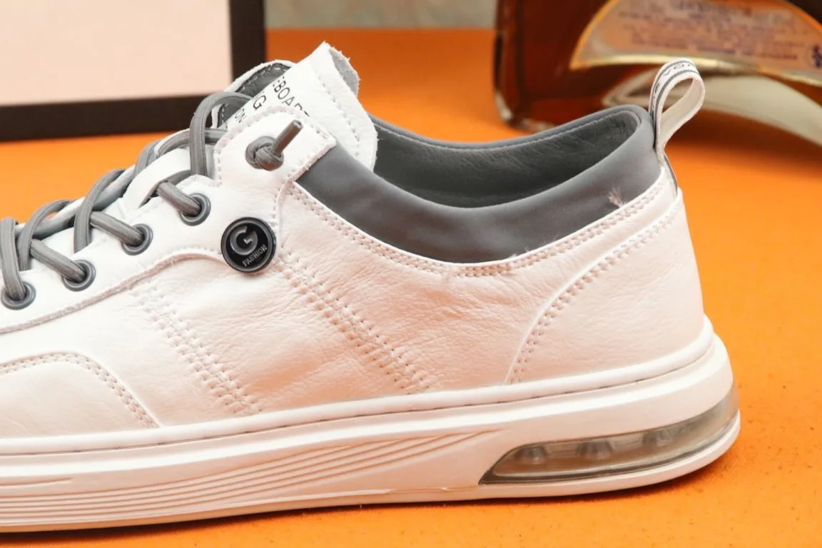 Jieshou x Gucci Men’s Sneakers Breathable Spring Autumn Winter White And Gray - Image 8
