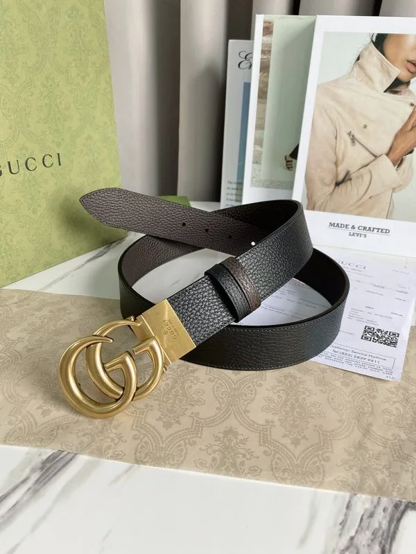 Gucci Reversible Belt With Double G Buckle Black/Light Brown, GG Women - Image 5
