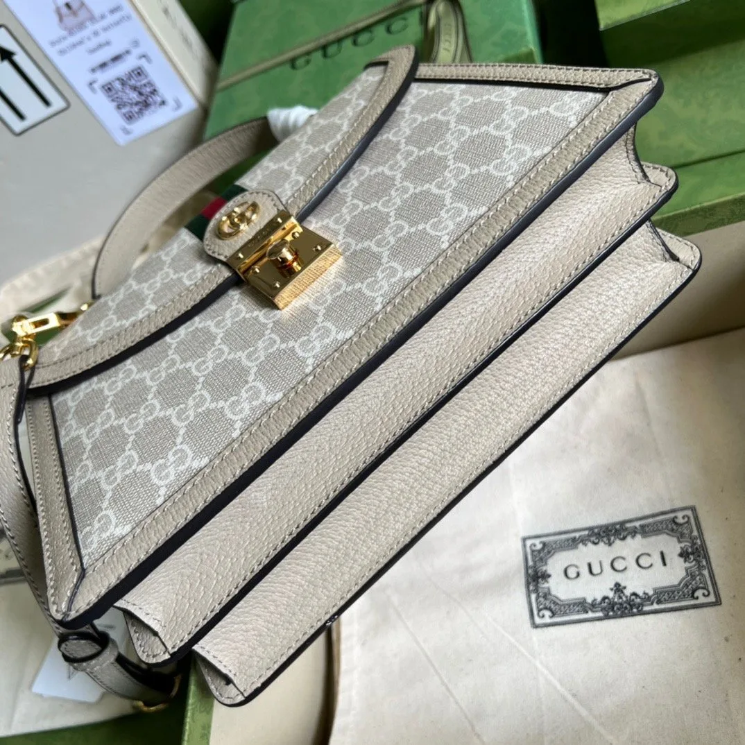 Gucci Ophidia Small GG Top Handle Bag Beige - Image 6