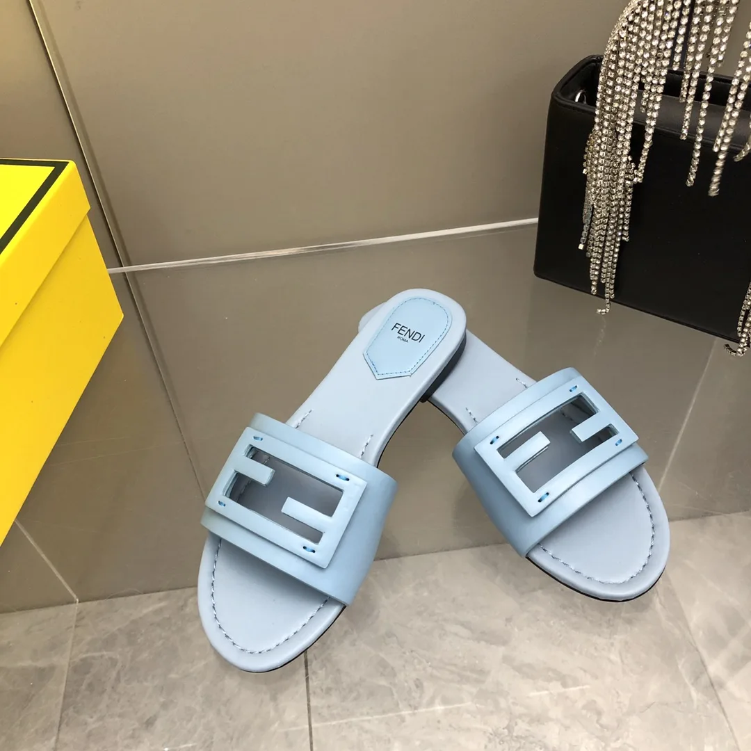 Fendi Light Blue Slides 8R8136AE7TF18TF - Image 3
