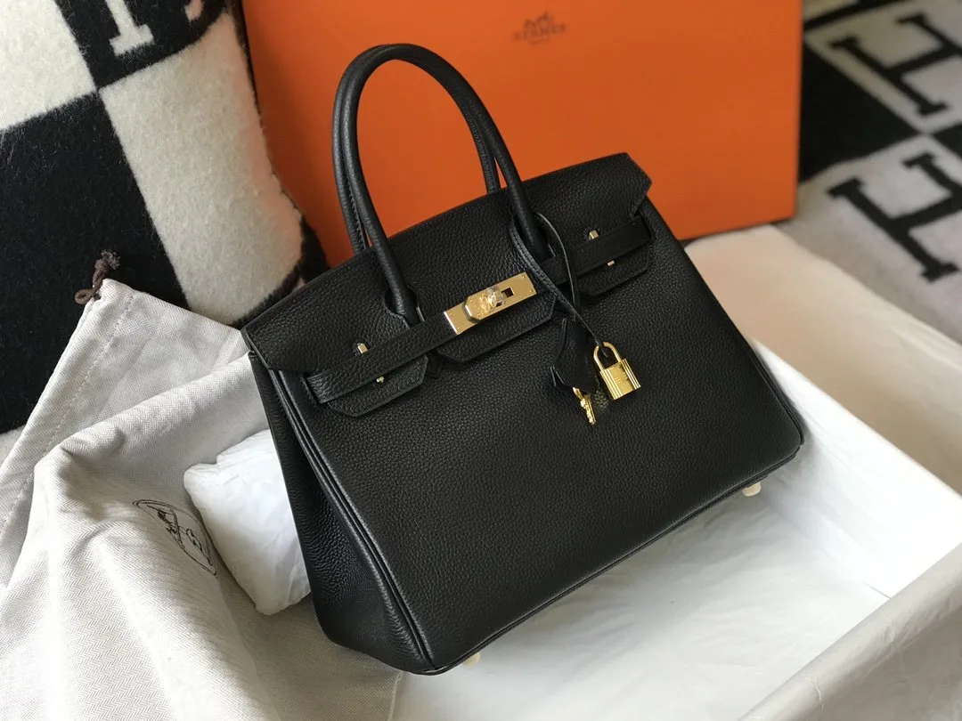 Hermes Birkin Top Handle Bag / Brown Gold Hardware - Image 9