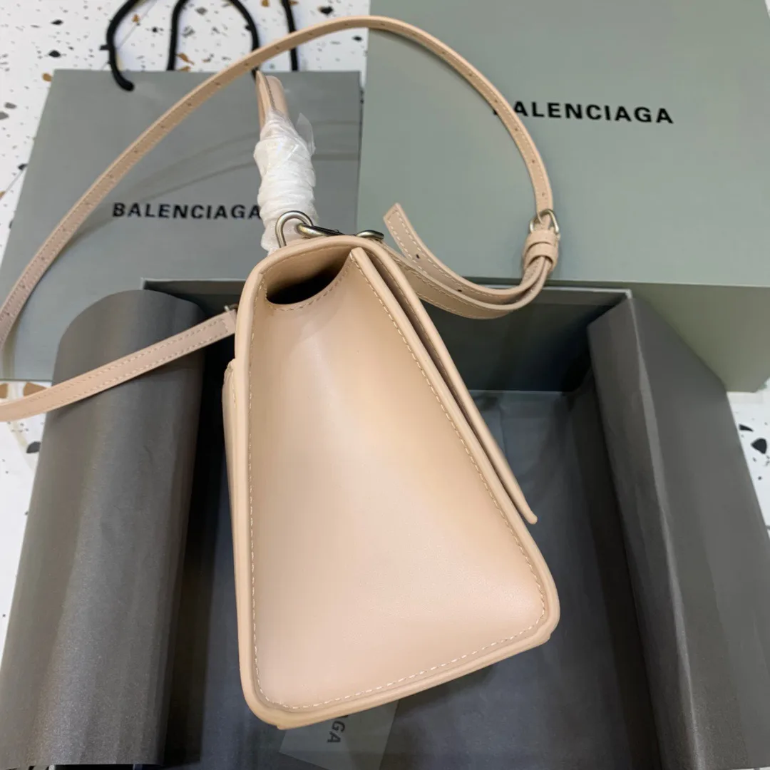 Balenciaga Hourglass Small Handbag In Beige - Image 3