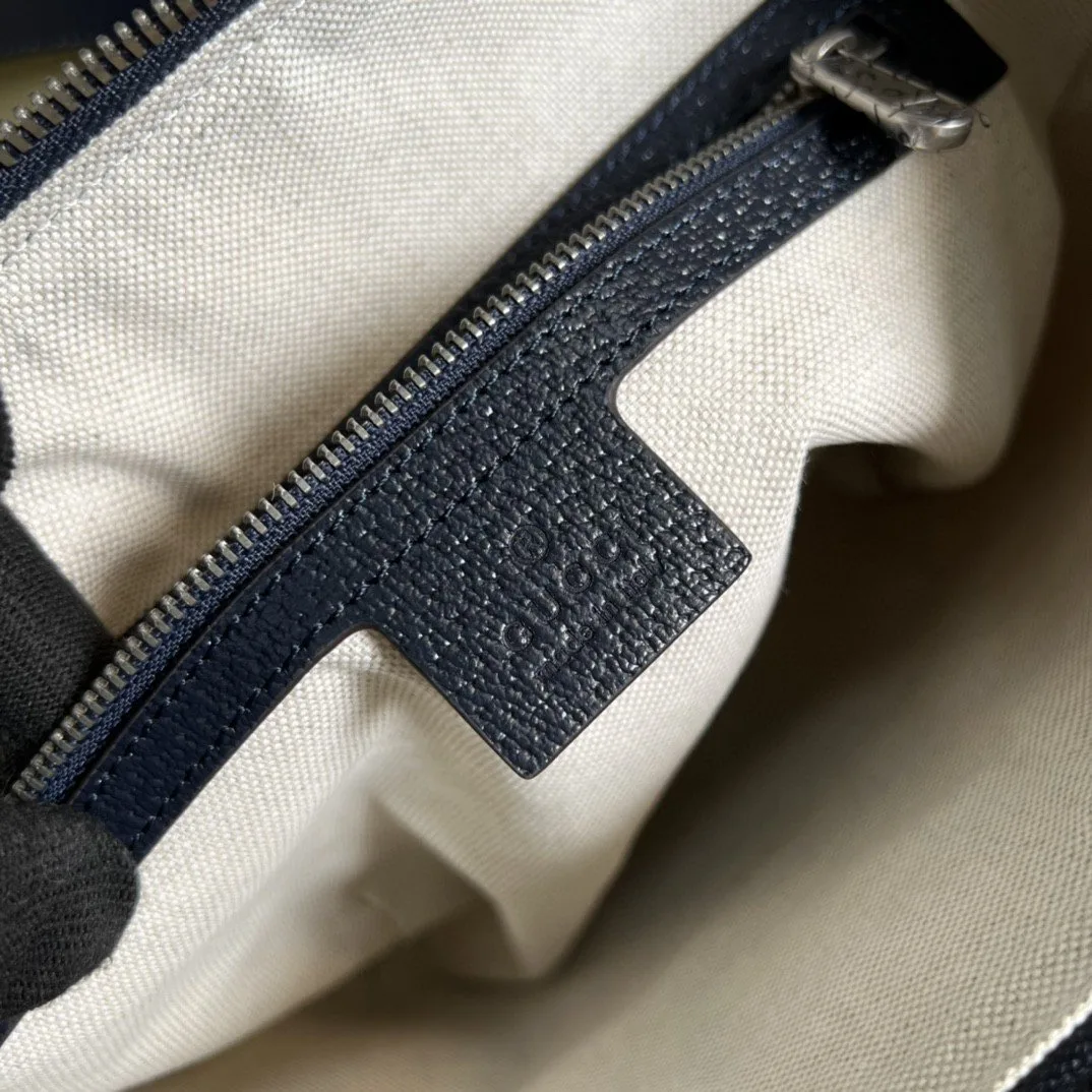 Alternative view of Gucci Ophidia GG Small Shoulder Bag Beige And Blue GG Supreme Canvas /