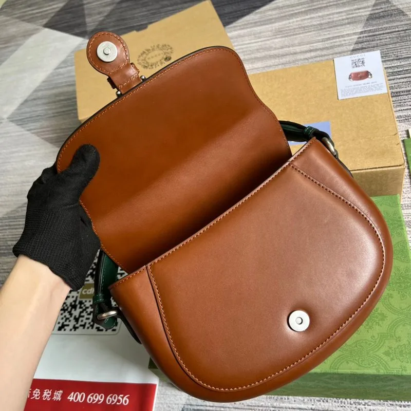 Gucci Aria Shoulder Bag / Brown Gold Hardware - Image 8