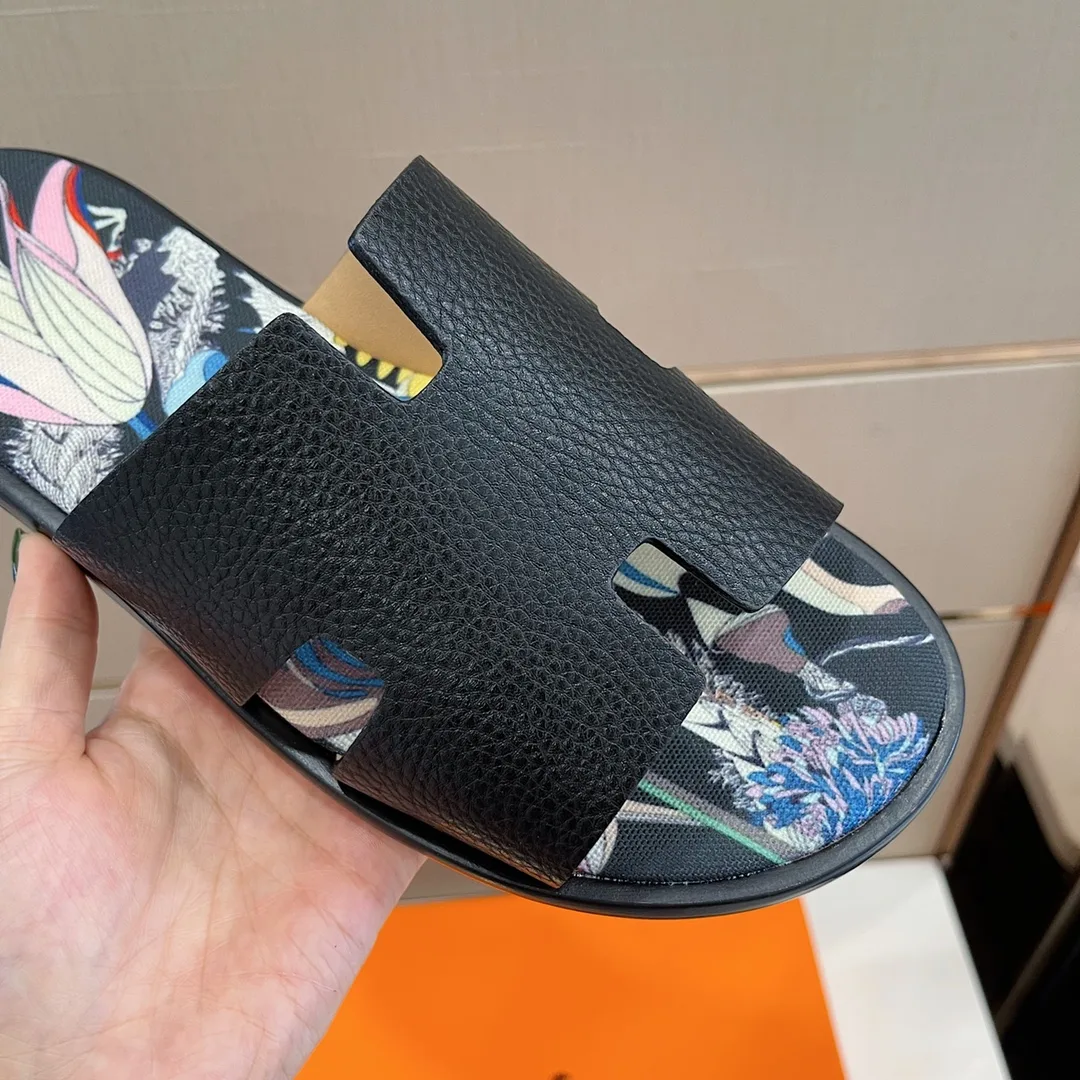 Hermes Izmir Sandals Black/ Multicolor - Image 4