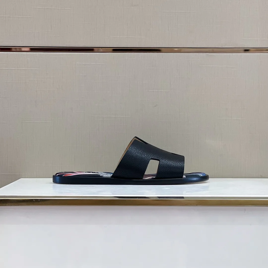 Hermes Izmir Sandals Black/ Multicolor - Image 3