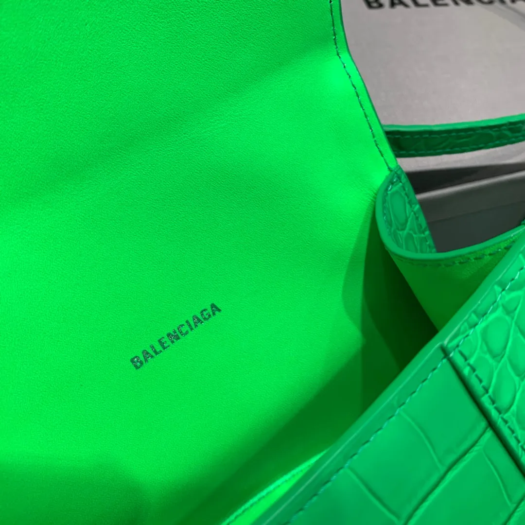 Alternative view of Balenciaga Hourglass XS Handbag In Bright Green