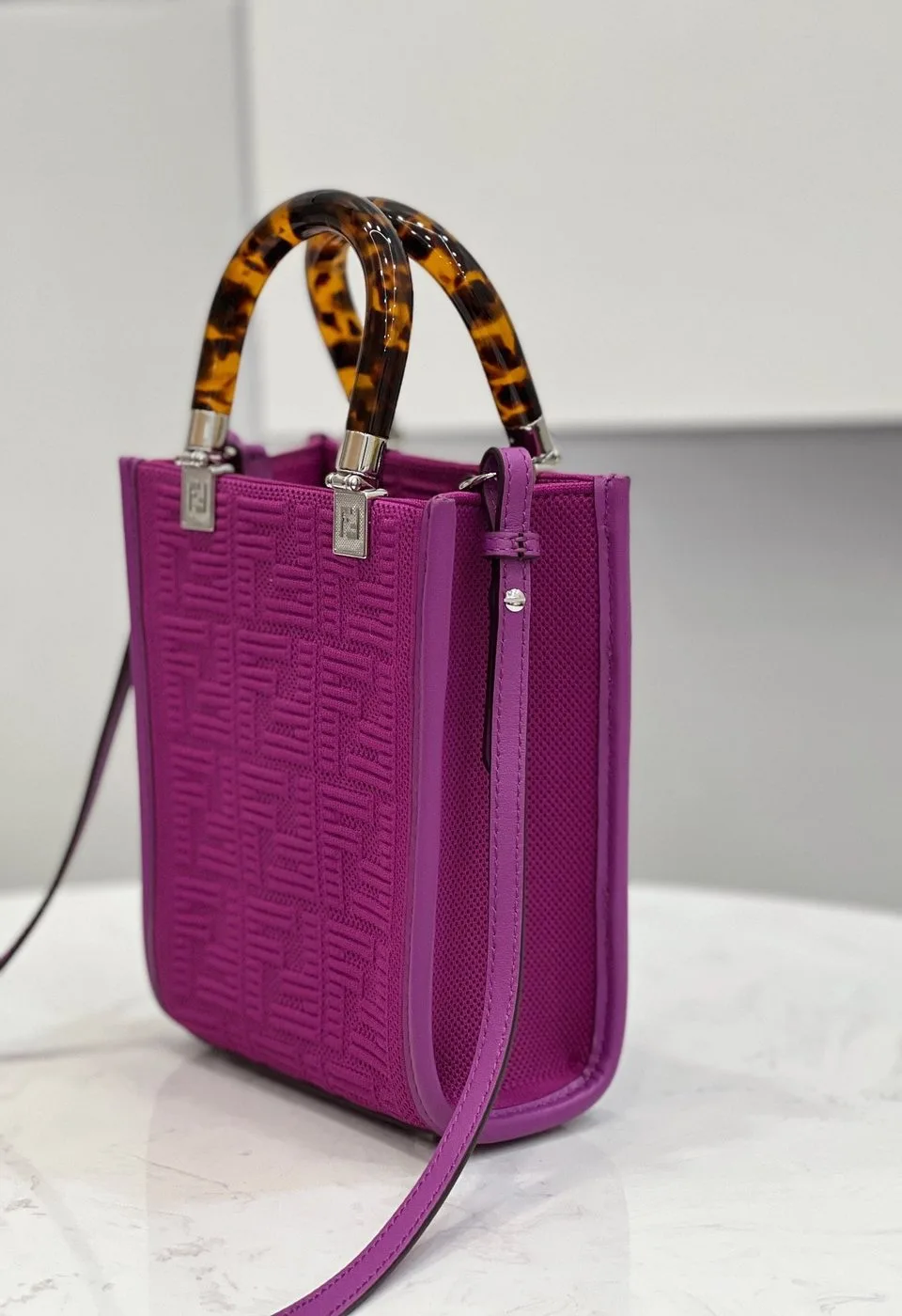 Alternative view of Fendi Mini Sunshine Shopper Purple