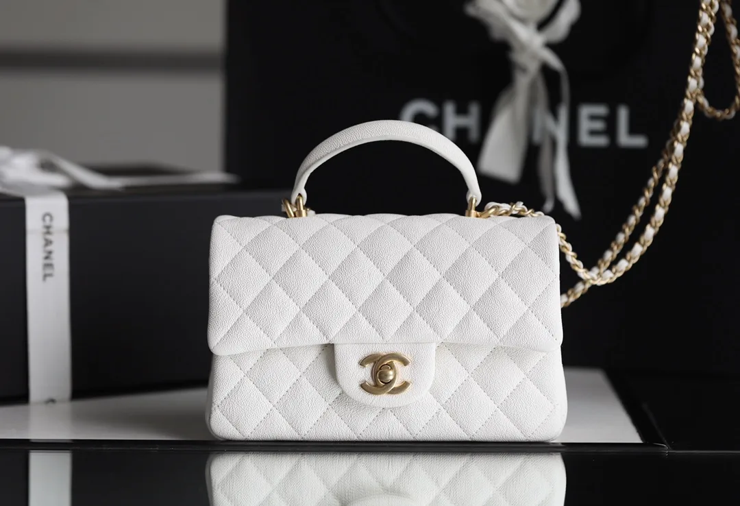 Alternative view of Chanel Flap Bag Small Crossbody / White Gold Hardware