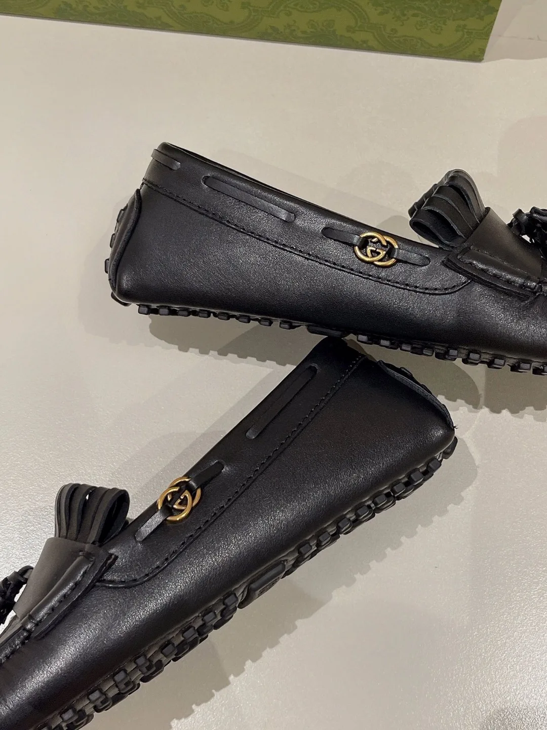 Gucci Men’s Loafer With Driver Interlocking G Black - Image 7