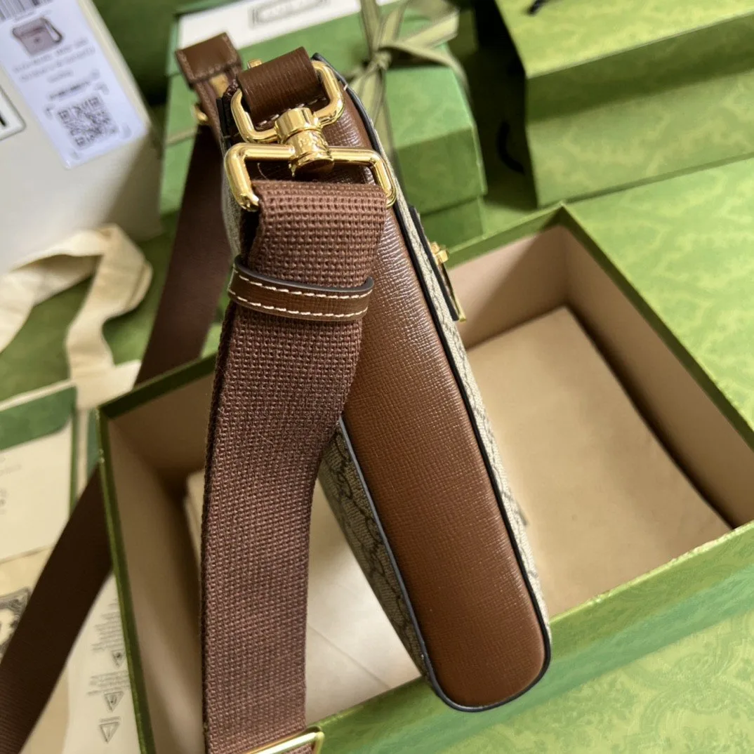 Gucci Supreme Messenger Bag Beige And Ebony GG Supreme Canvas / - Image 7