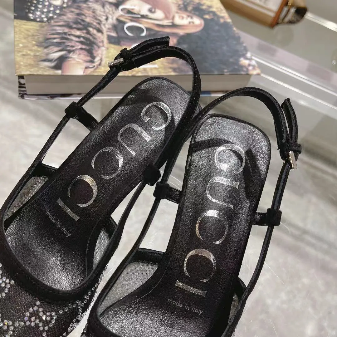 Gucci Women’s GG Slingback Mid-Heel Pump Black - Image 4
