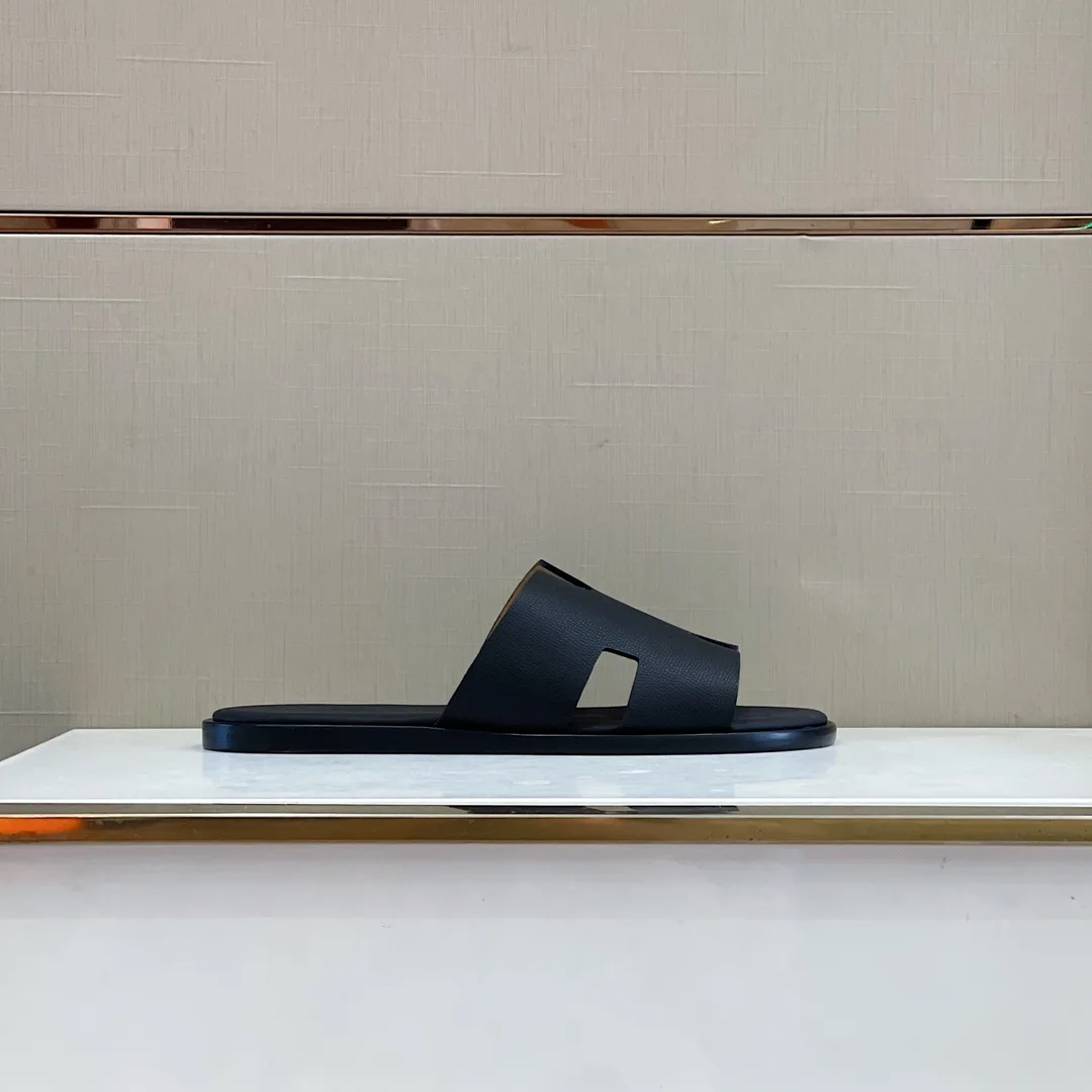 Hermes Izmir Sandals Black/ Orange - Image 6