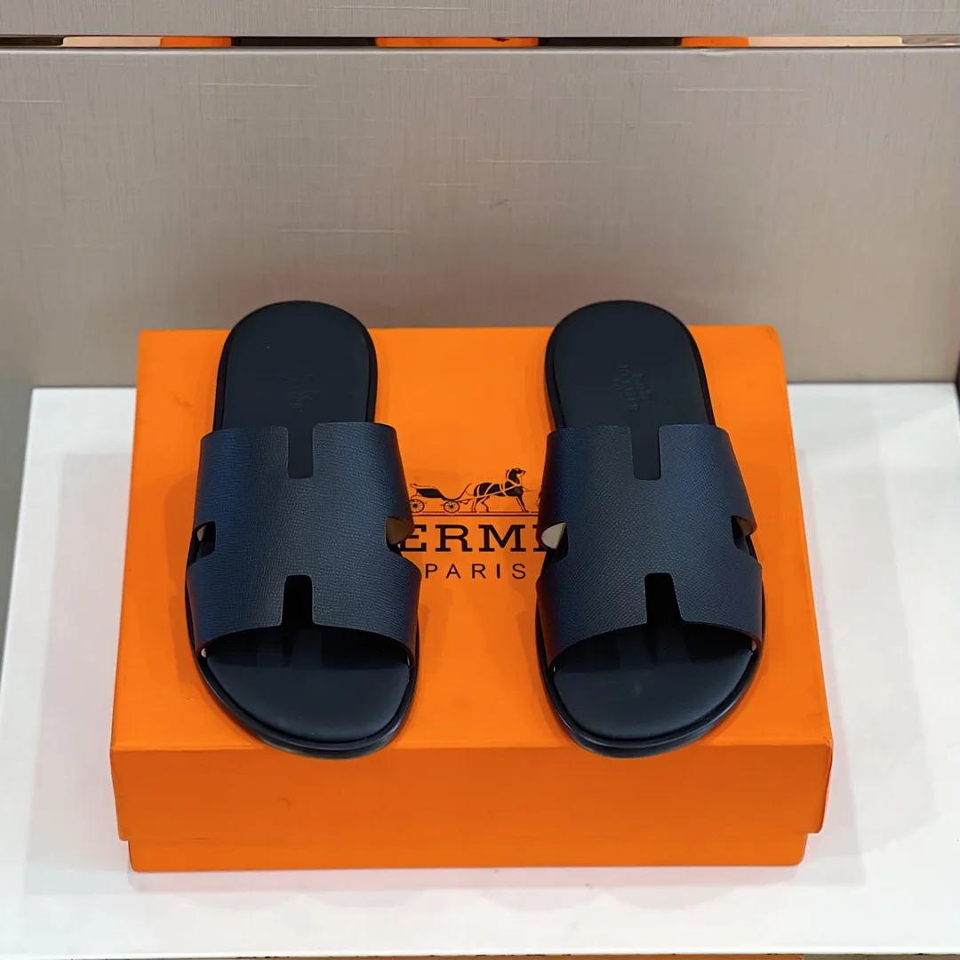 Hermes Izmir Sandals Black/ Orange - Image 4