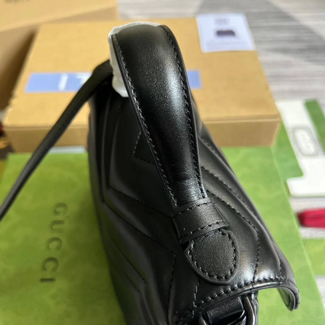 Gucci Marmont Mini Top Handle Bag Black - Image 2