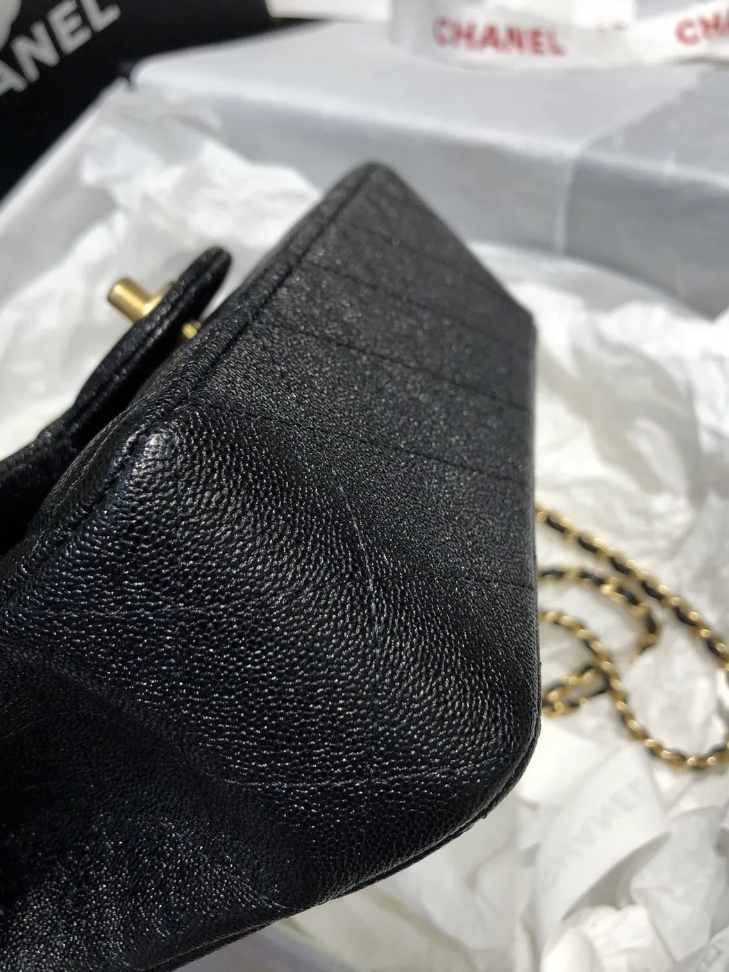 Chanel Mini Flap Bag With Top Handle Black / - Image 3