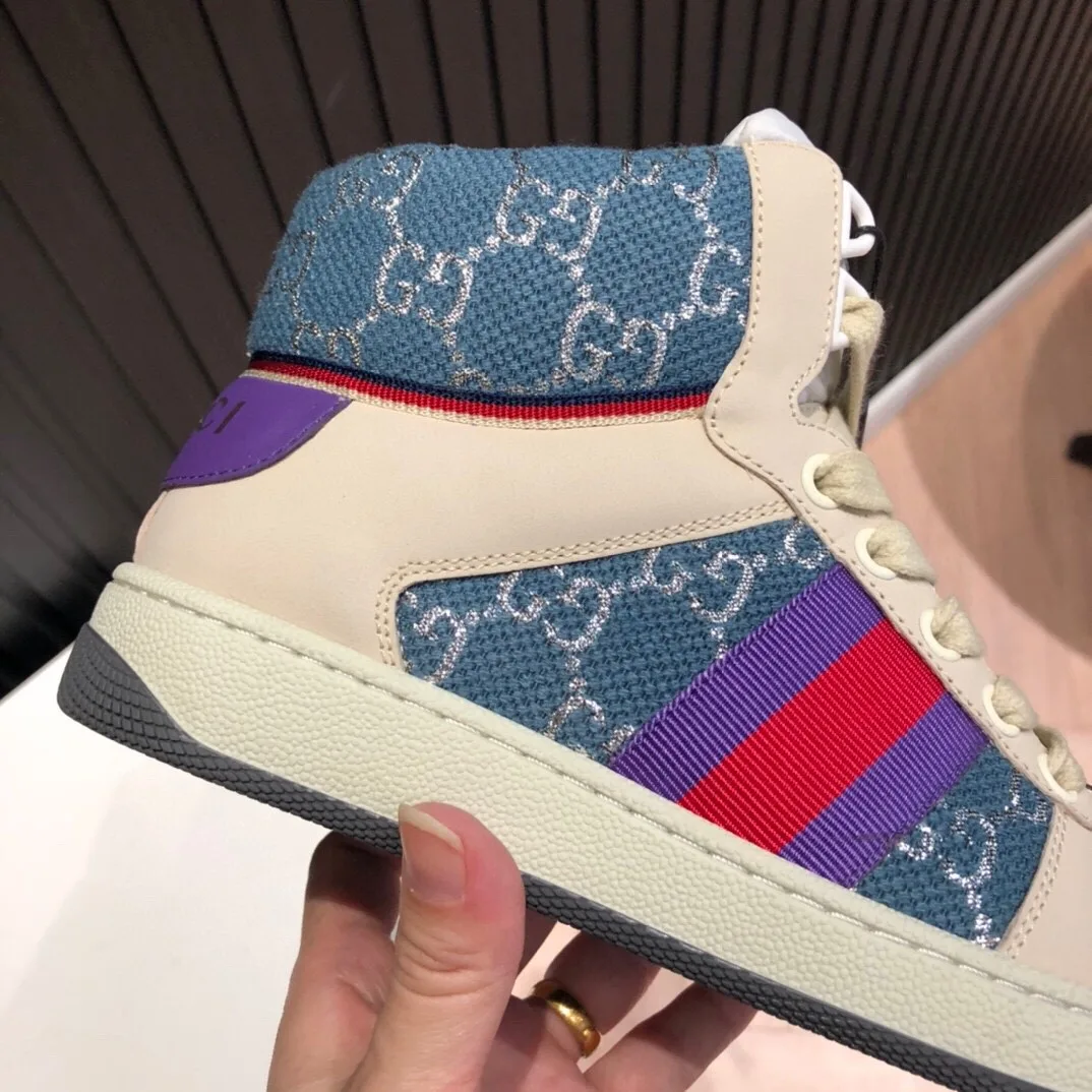 Alternative view of Gucci Women’s Screener GG High-Top Blue