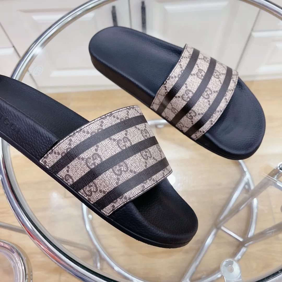 Gucci Women’s GG Slide Sandal Stripes Black - Image 3