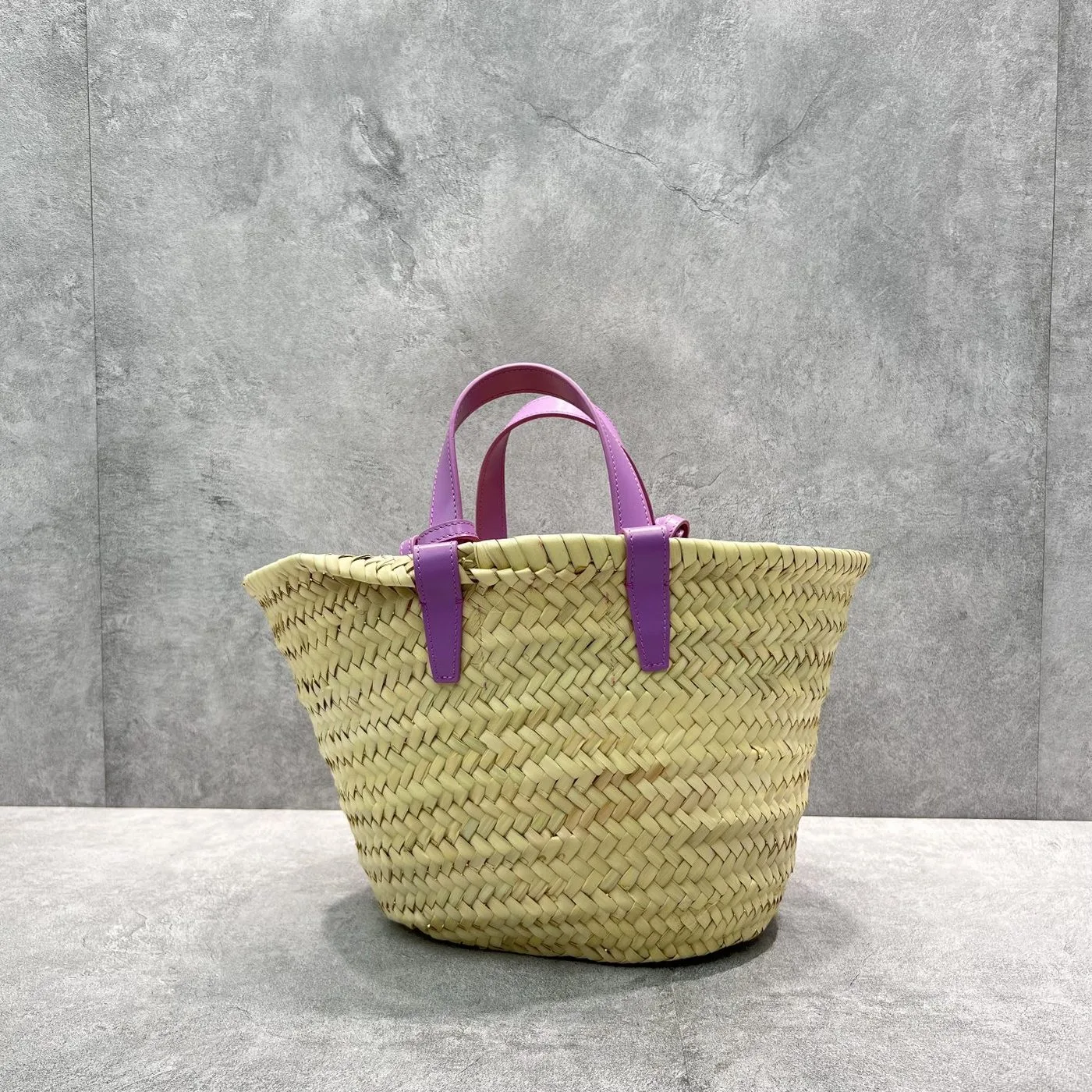 Celine Teen Triomphe Celine Classic Panier In Palm Leaves And Lizard Violet / - Image 5