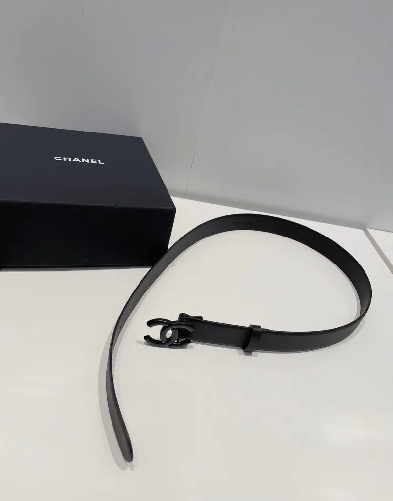 Chanel Interlocking C Buckle Belt Black - Image 3
