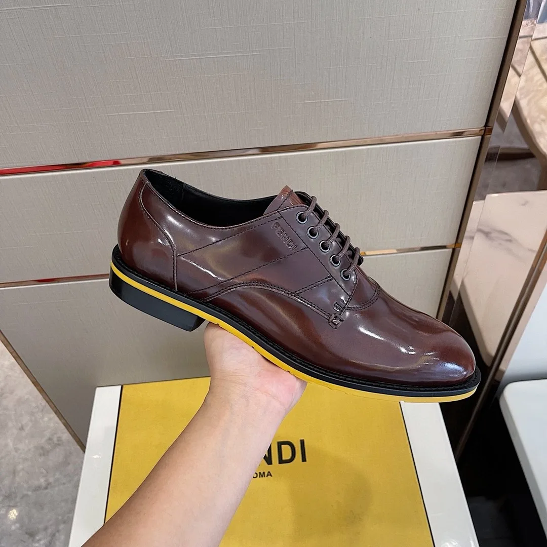 Fendi Force Shiny Brown Shoes - Image 4