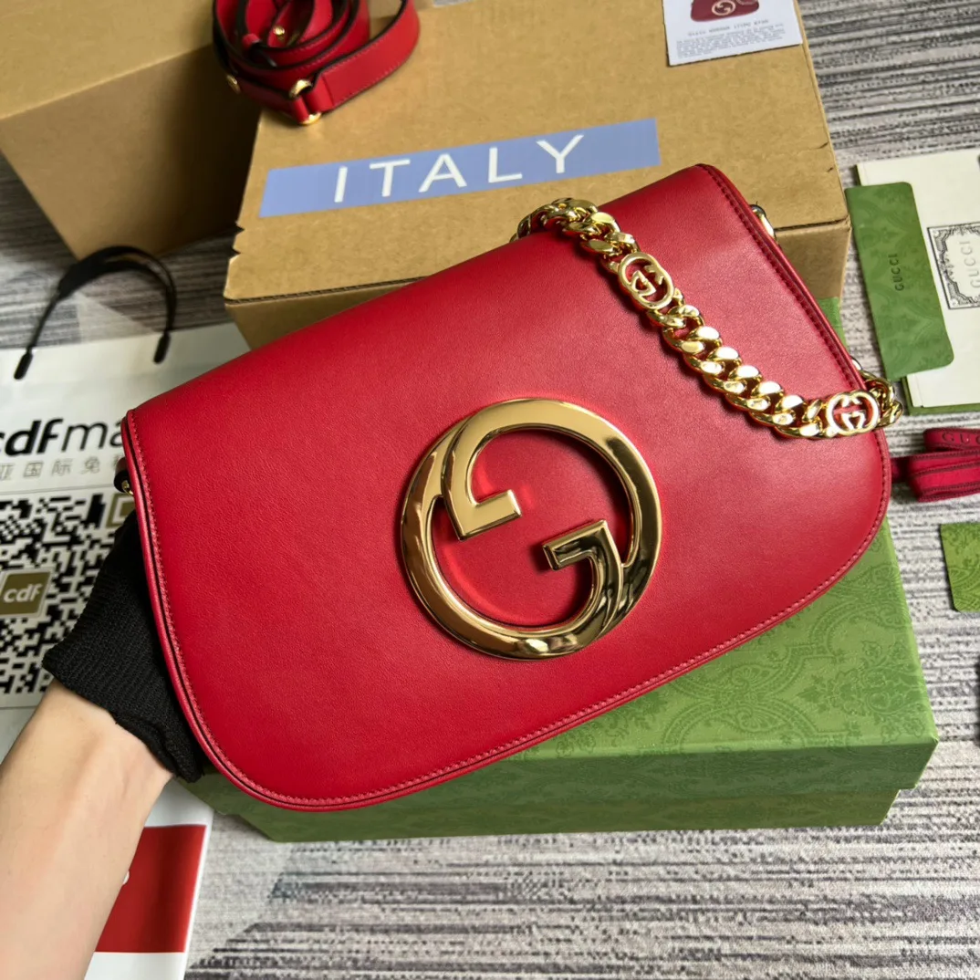 Gucci Blondie Medium Shoulder Bag / Red Gold Hardware - Image 4