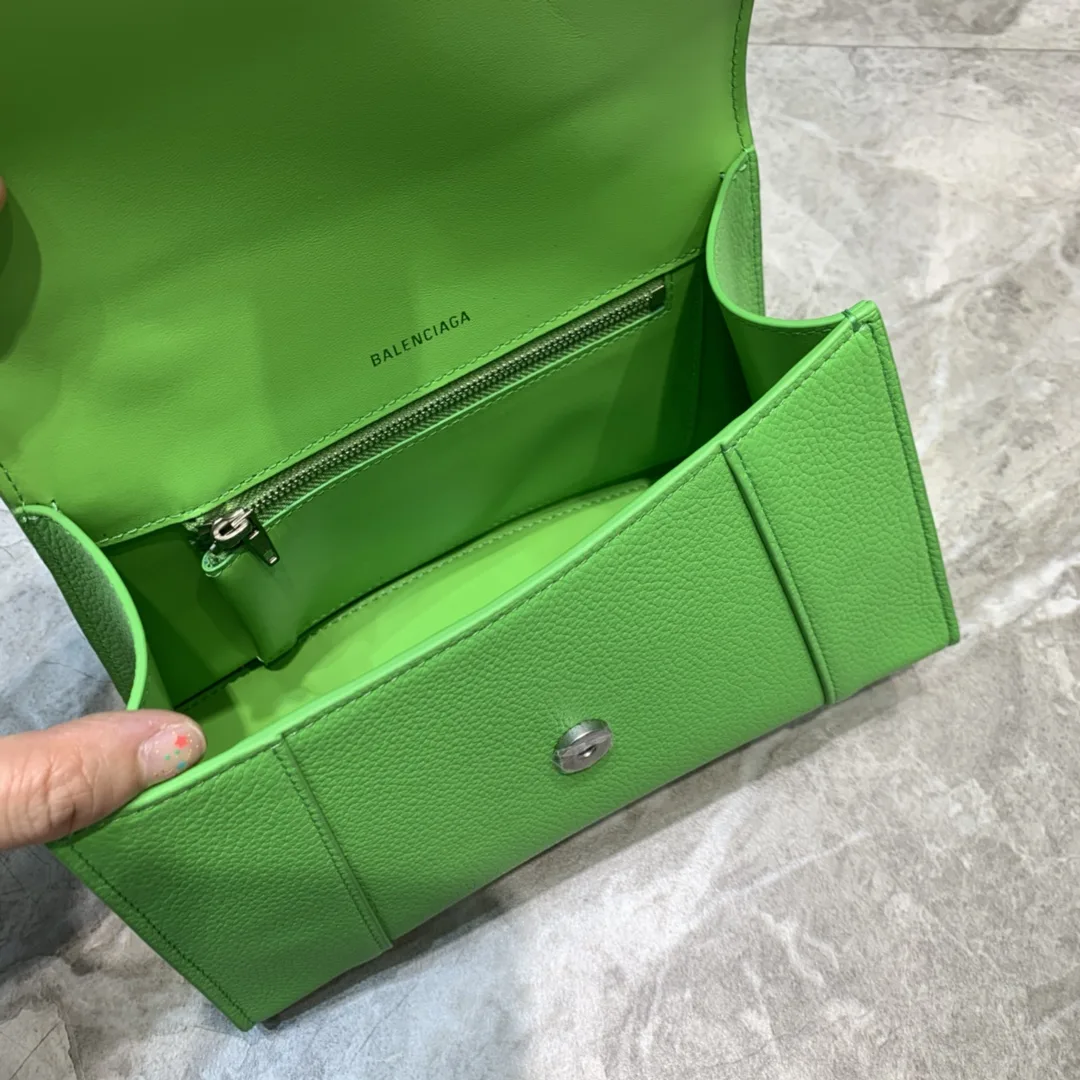 Balenciaga Hourglass Small Handbag In Green - Image 3