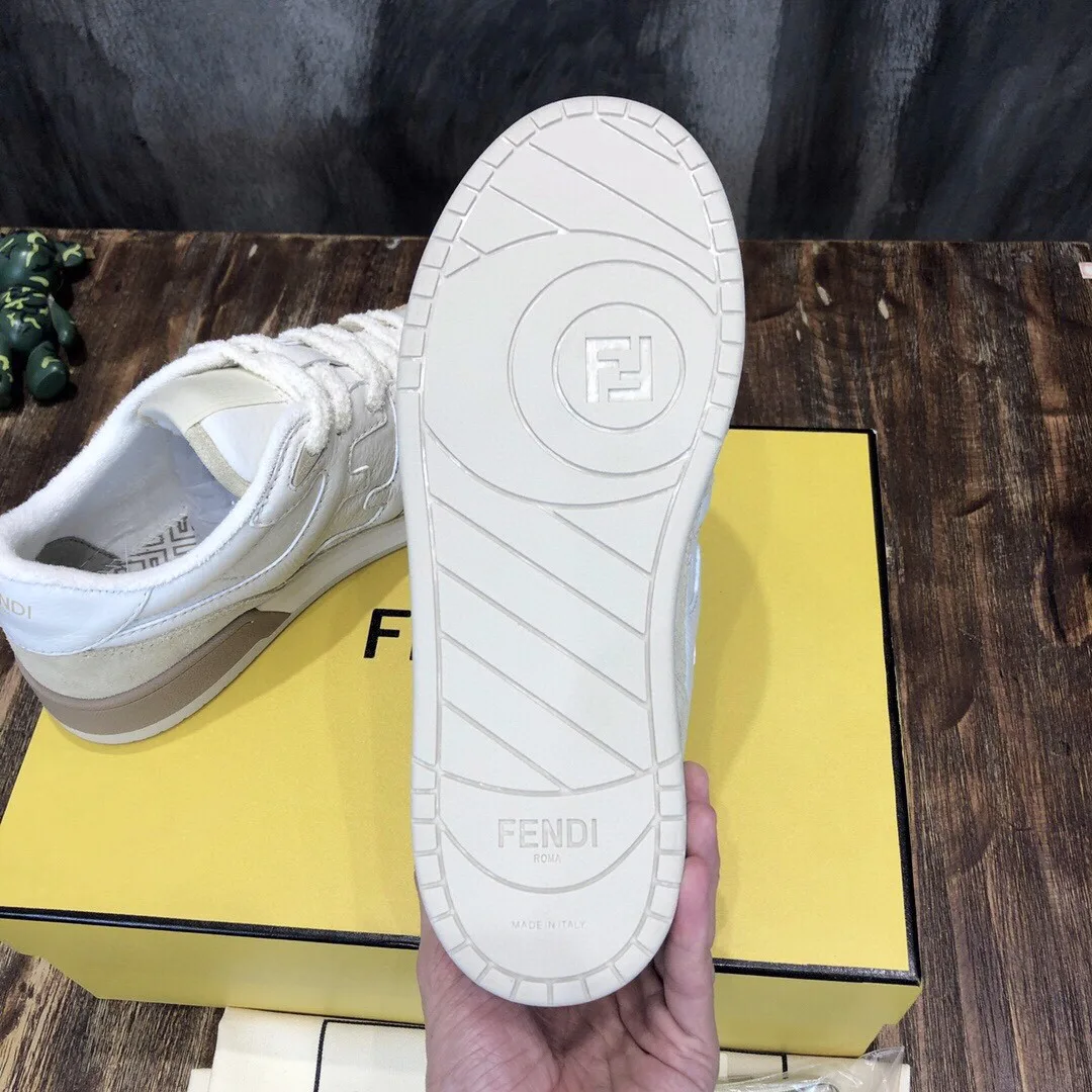 Fendi Match Low Tops Sneakers White 7E1493AHH2F1FHS - Image 8