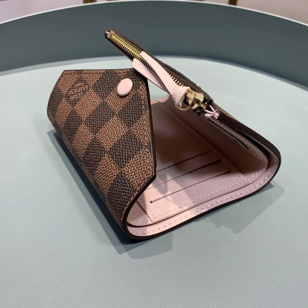 Louis Vuitton Victorine Wallet Damier Ebene Rose Ballerine Pink - Image 4