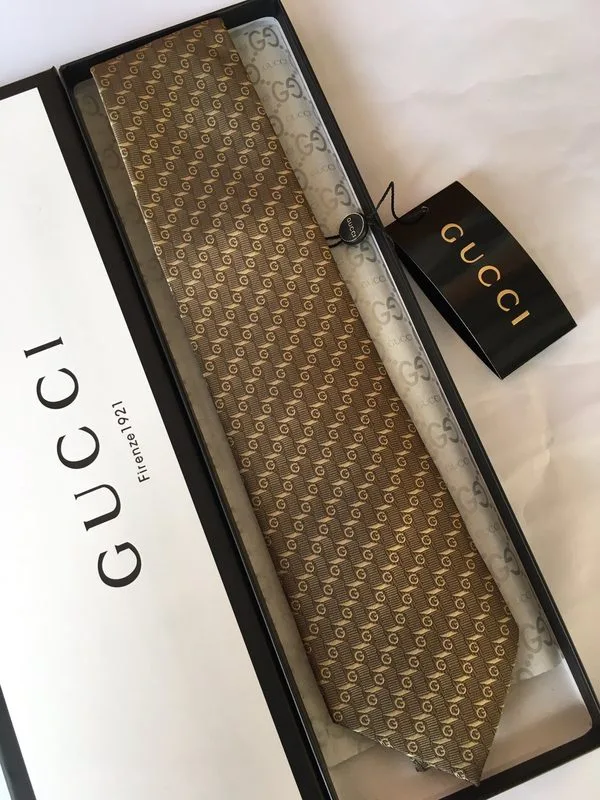 Alternative view of Gucci G Silk Jacquard Tie Yellow Copper GG Men