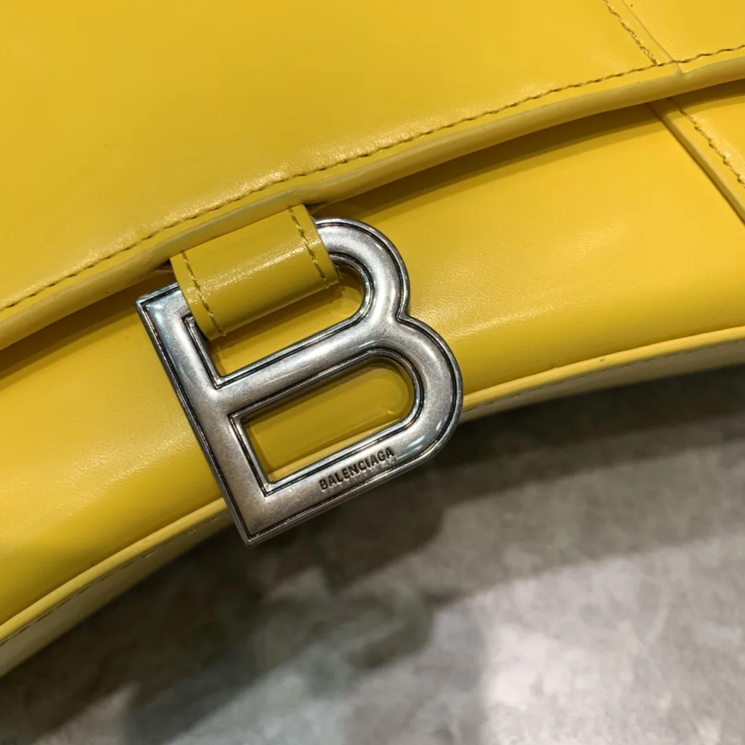 Balenciaga Hourglass Small Handbag In Yellow - Image 3