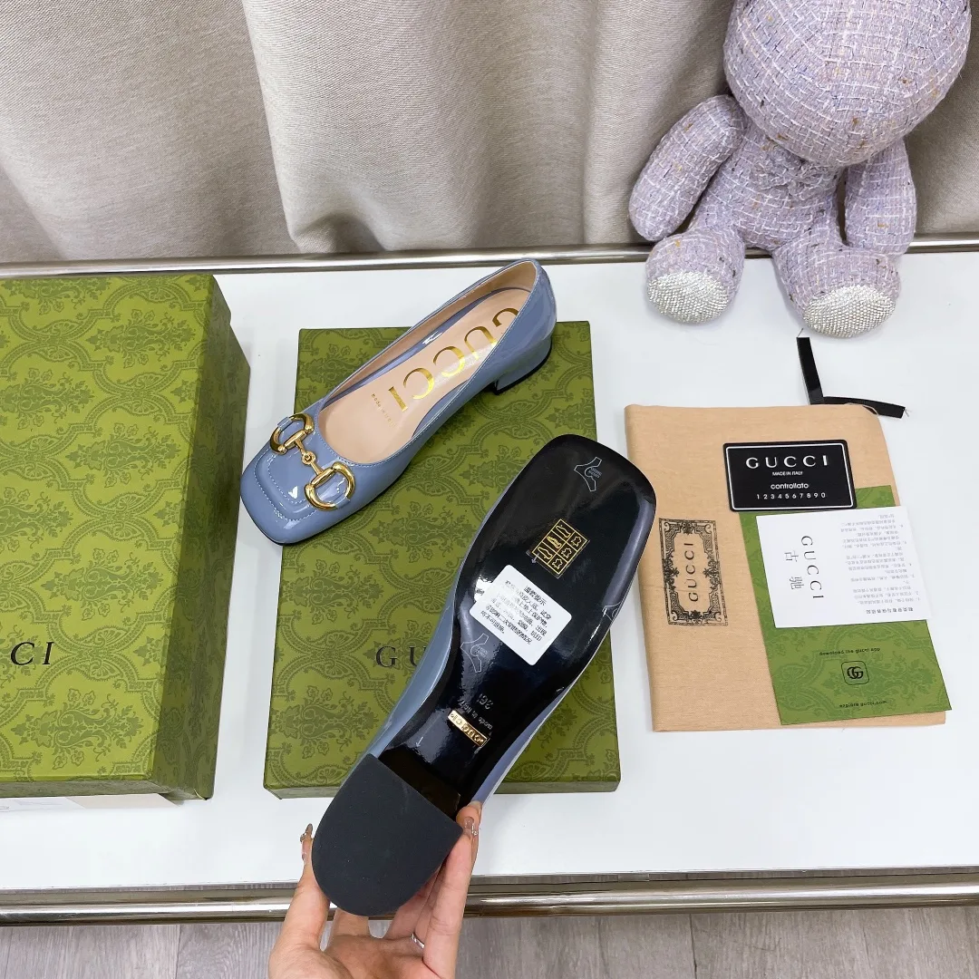 Gucci Women’s Ballet Flat With Horsebit Jade Green - Image 4