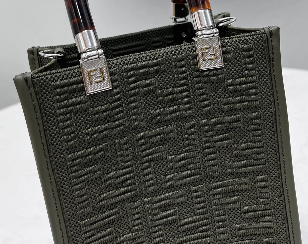 Fendi Mini Sunshine Shopper Black - Image 5