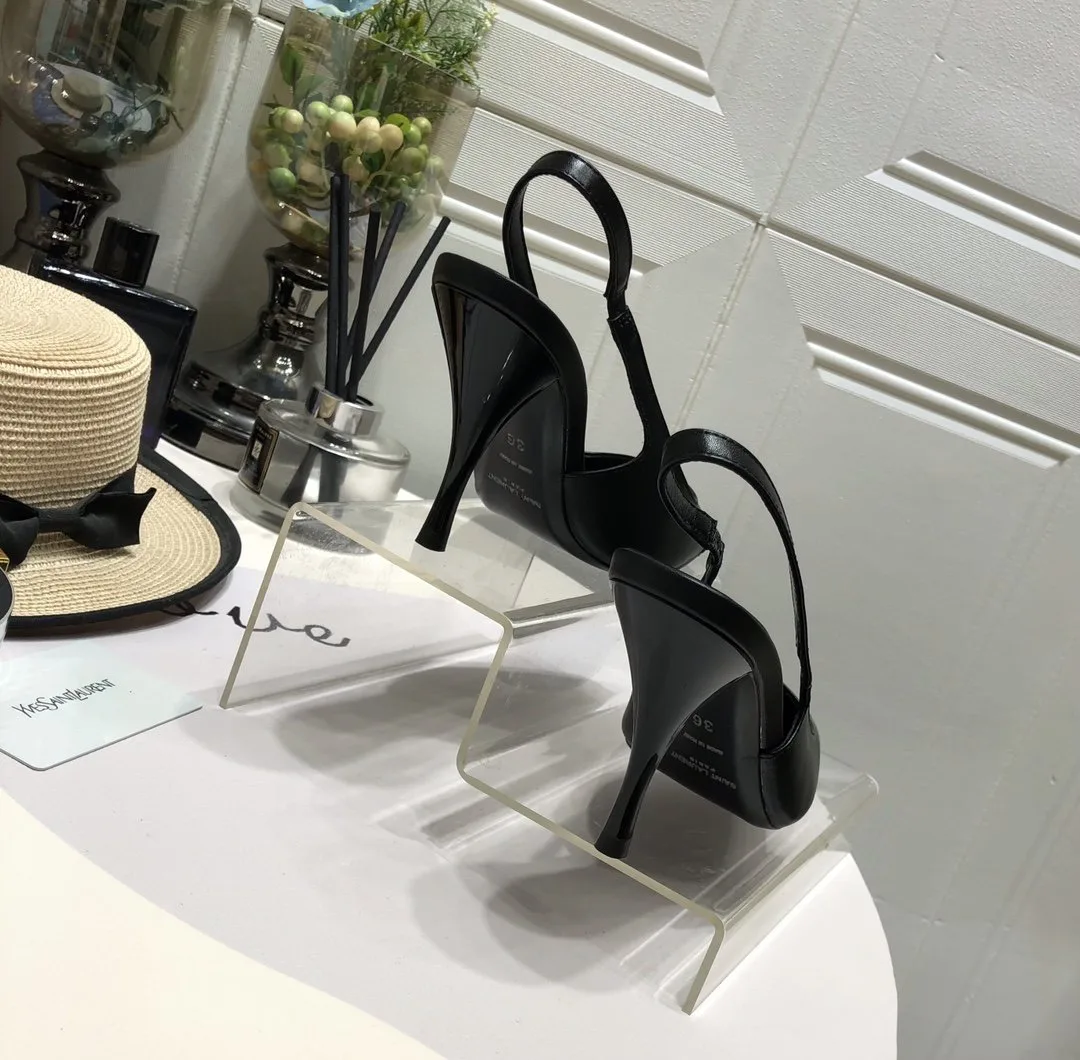 Saint Laurent Blade Slingback Pumps Black YSL - Image 4