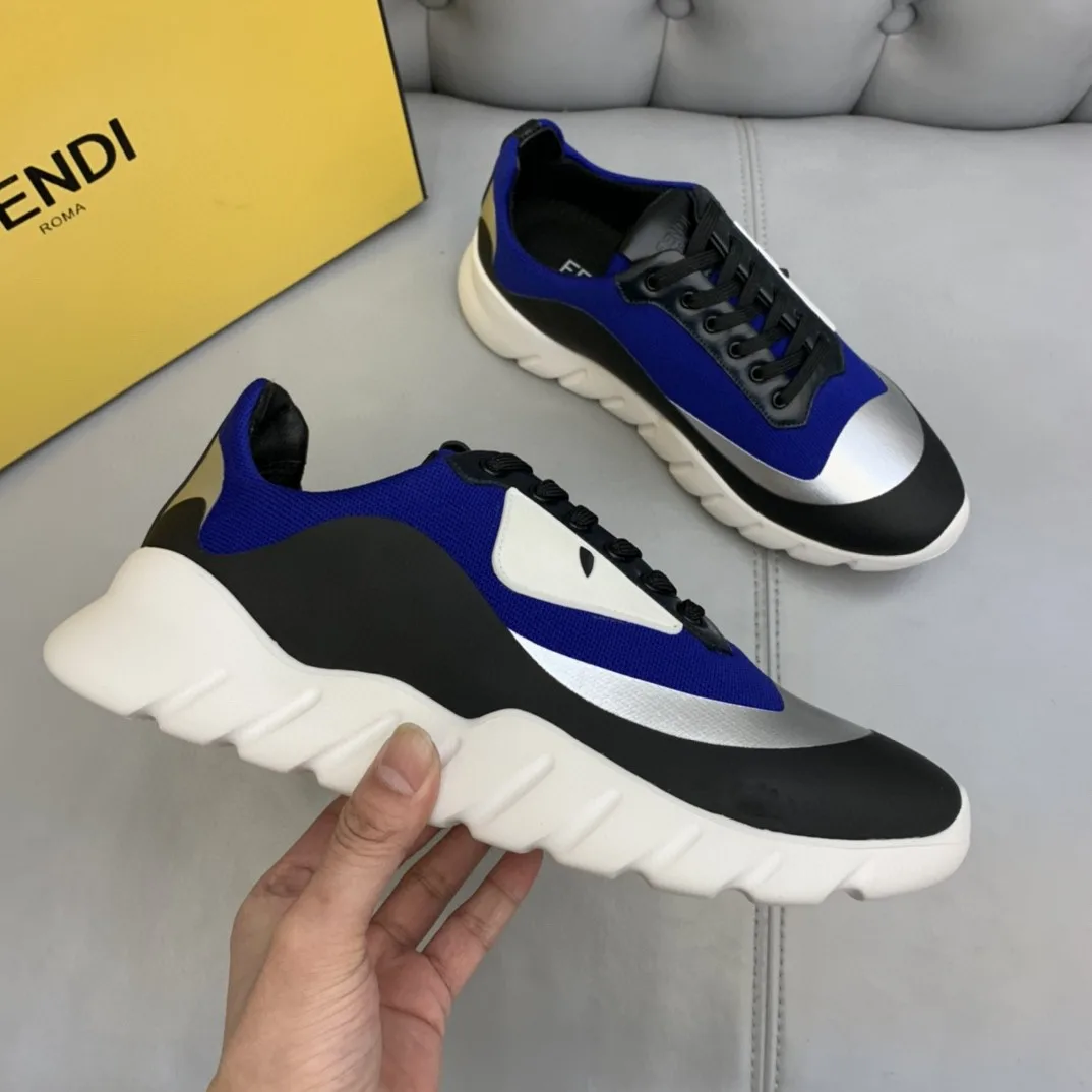 Fendi Force Low Tops Sneakers Blue/Grey - Image 9