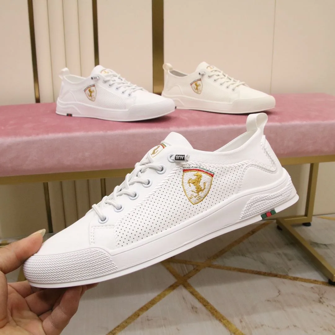 Gucci Ferrari Men’s Sneaker Loafer White - Image 9
