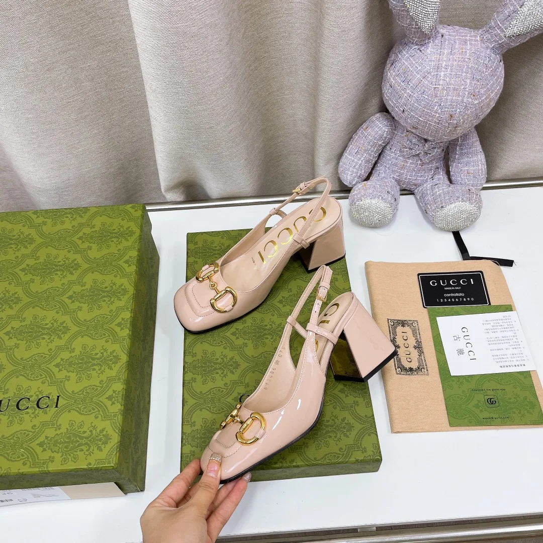 Gucci Women’s Mid-Heel Slingback With Horsebit Pink - Image 4