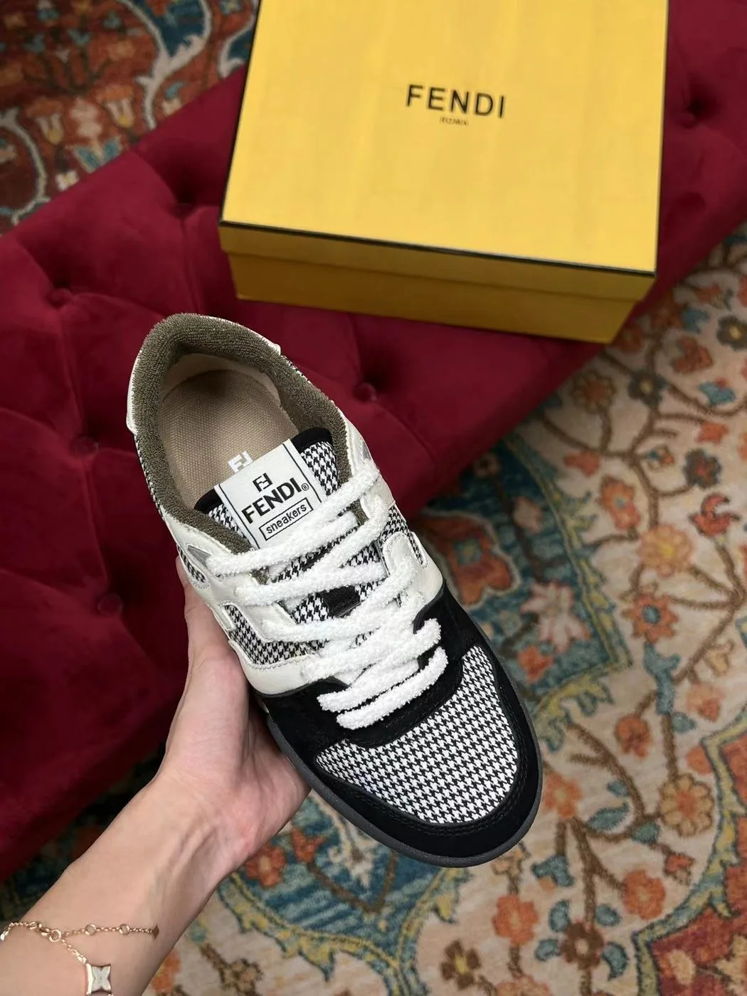 Fendi Match Low Tops In Black - Image 3