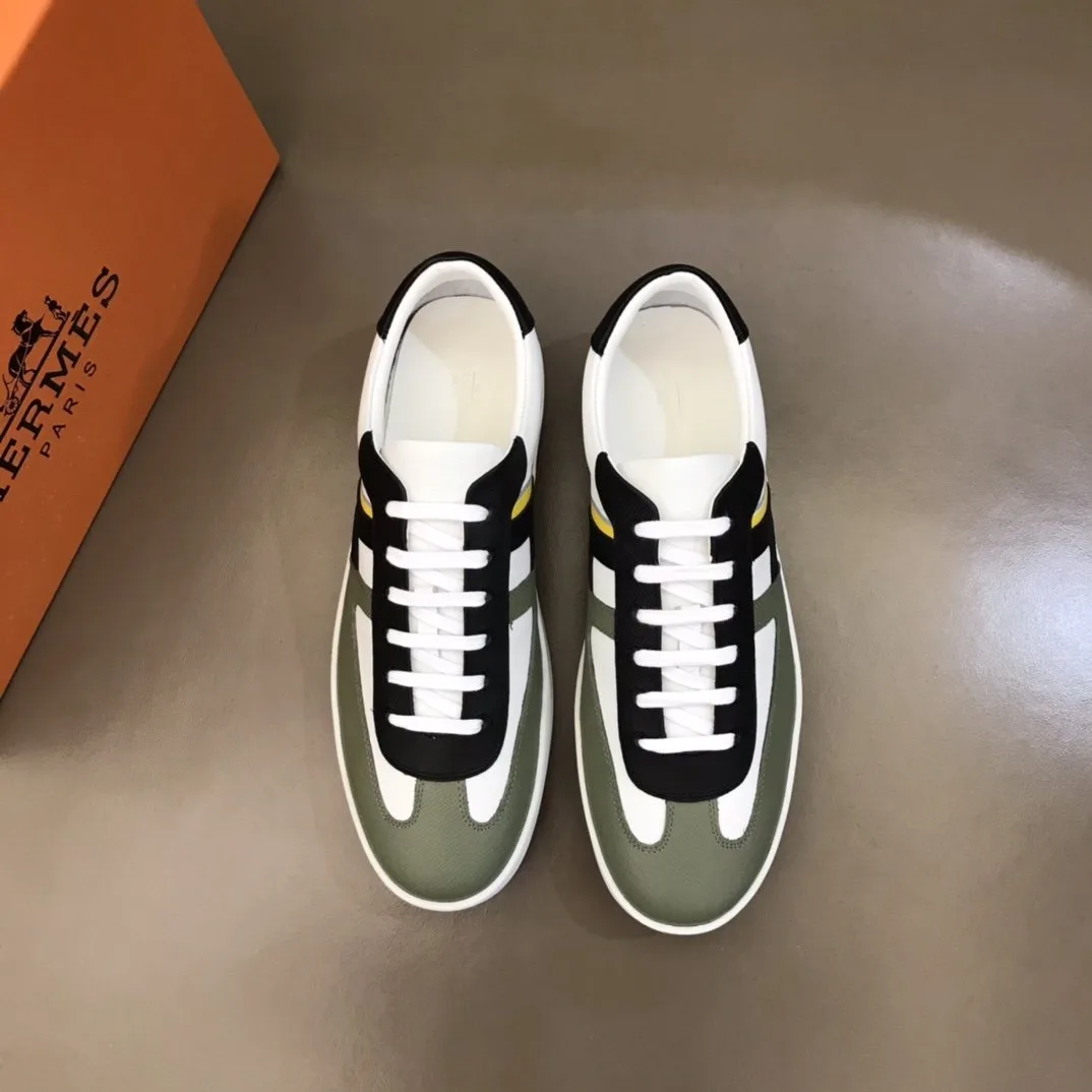 Alternative view of Hermes Boomerang Sneaker White/Green/Black