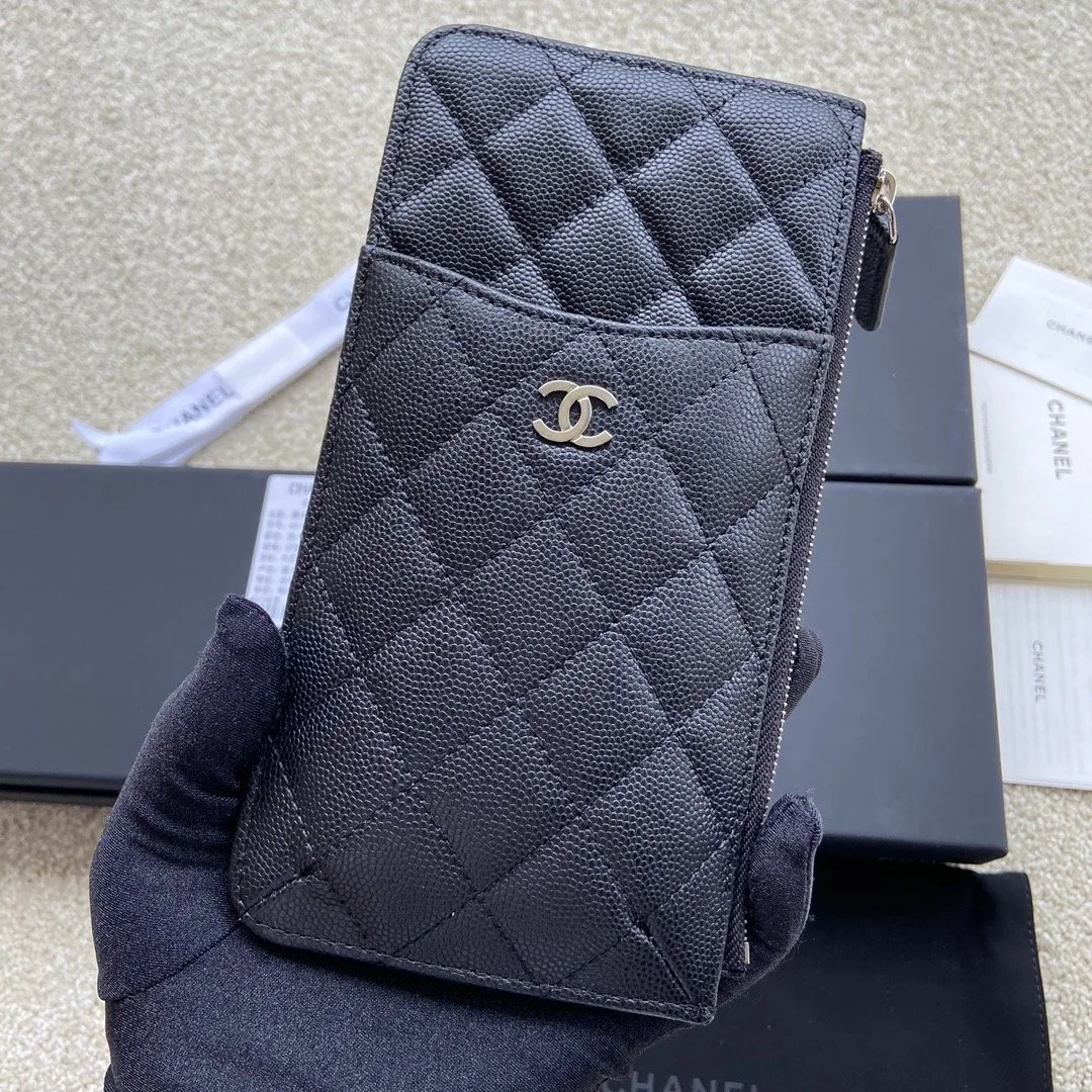Alternative view of Chanel CO-CO Chanel 19 Pouch / Silver Hardware Black