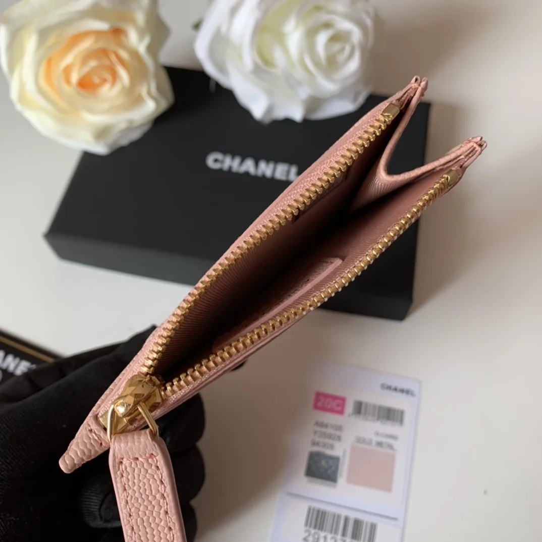 Chanel Flat Card Holder Pink Bag / - Image 5