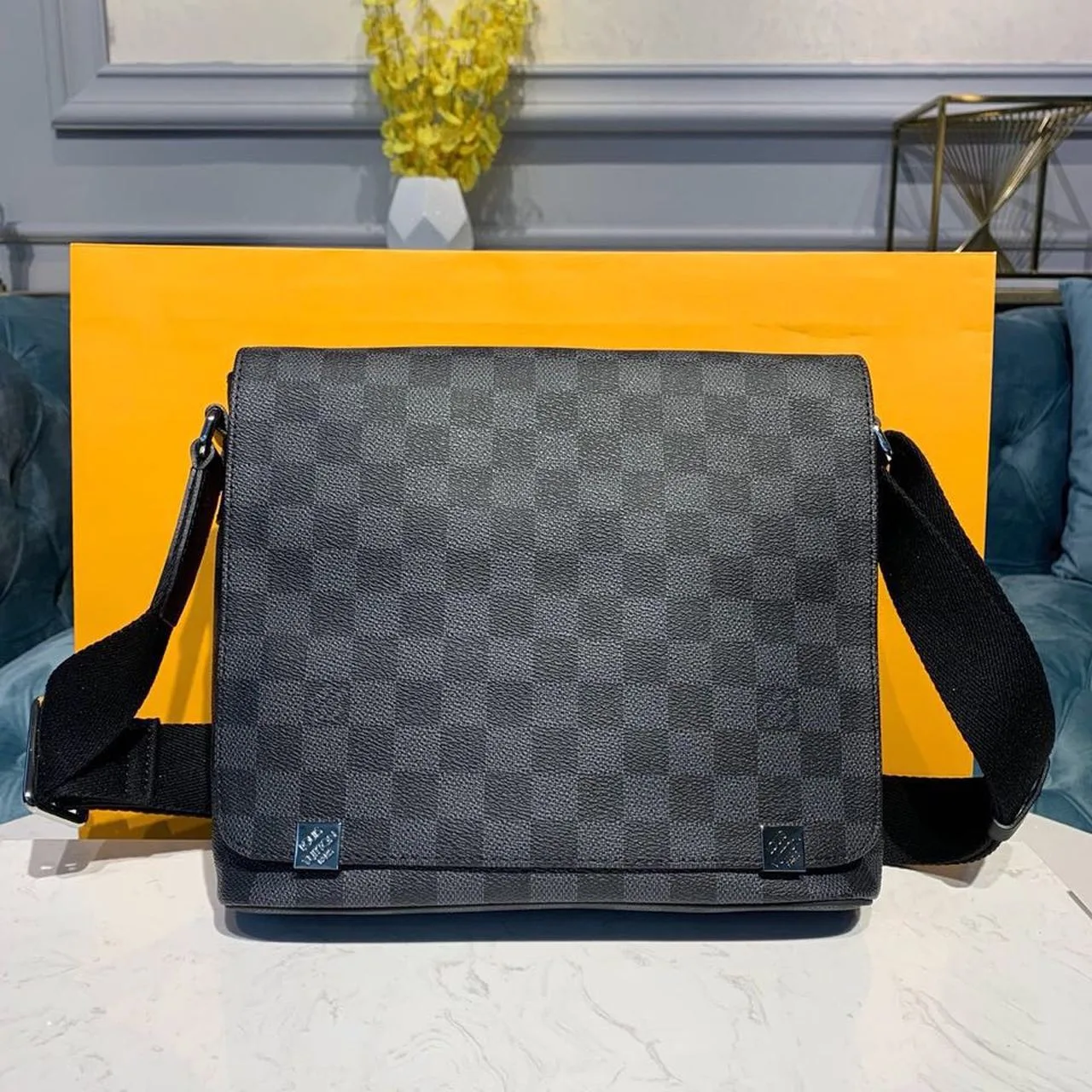 Alternative view of Louis Vuitton District PM Crossbody Bag / Damier Graphite Canvas Silver Hardware