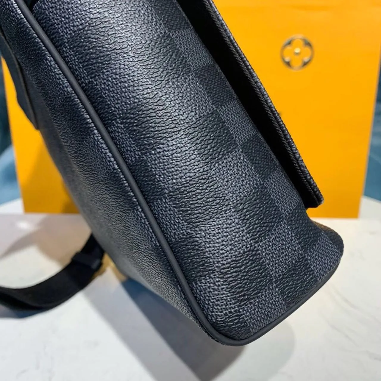 Louis Vuitton District PM Crossbody Bag / Damier Graphite Canvas Silver Hardware - Image 7