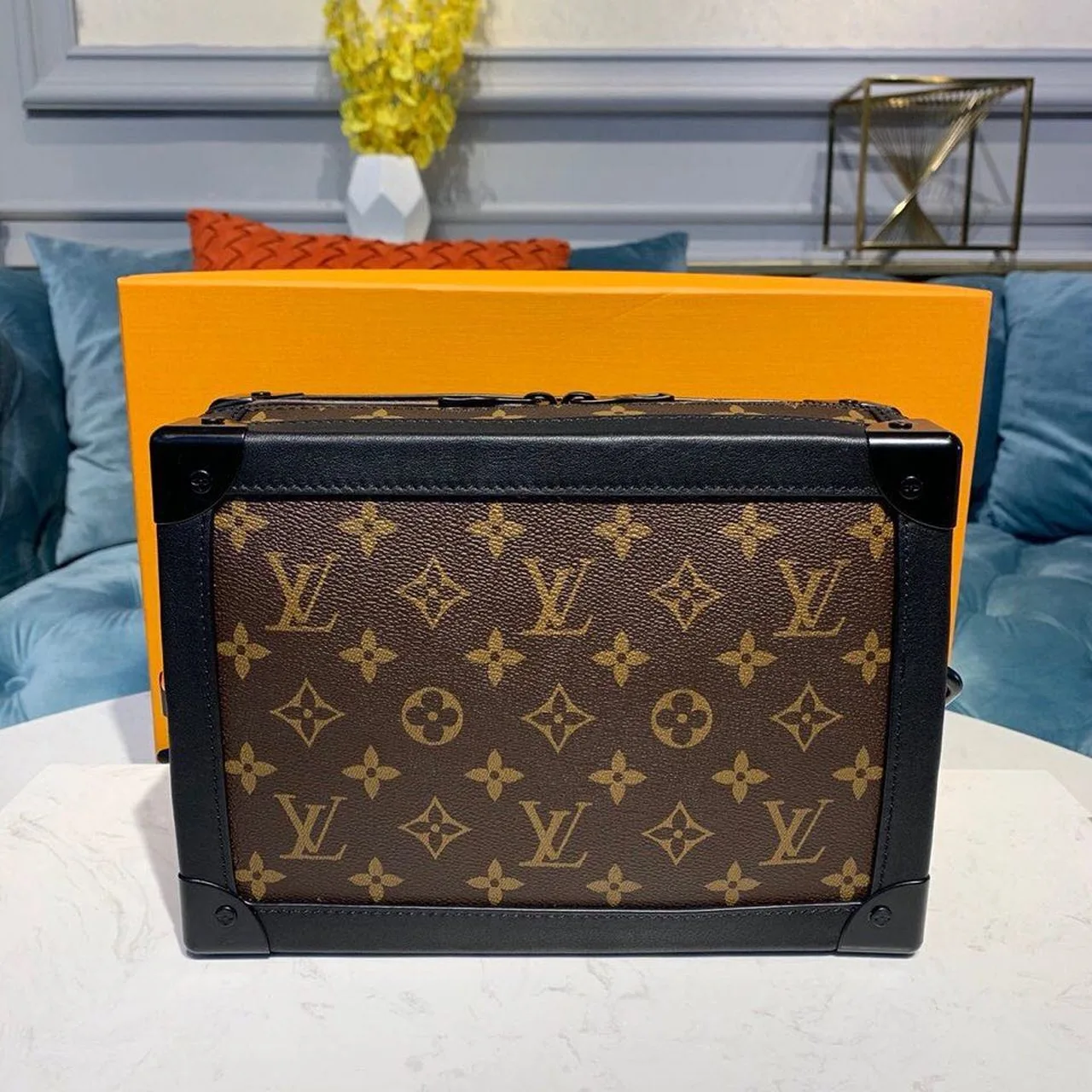 Alternative view of Louis Vuitton Soft Trunk Crossbody / Brown Monogram Canvas Black Hardware