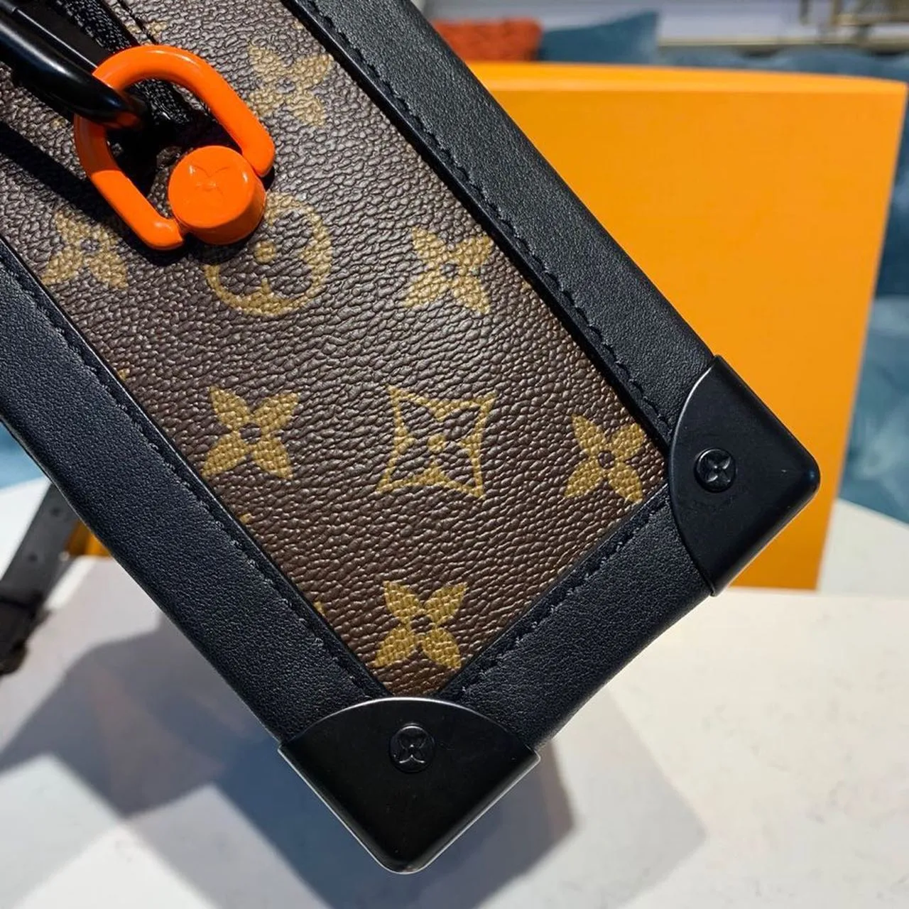 Louis Vuitton Soft Trunk Crossbody / Brown Monogram Canvas Black Hardware - Image 6