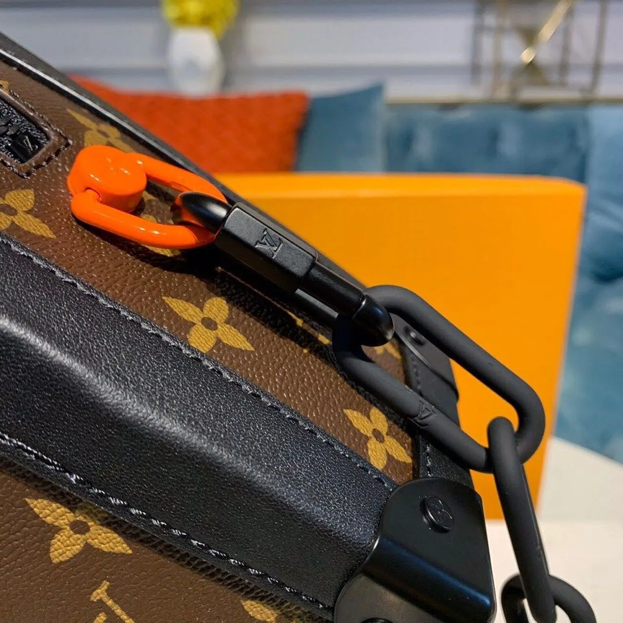 Louis Vuitton Soft Trunk Crossbody / Brown Monogram Canvas Black Hardware - Image 9