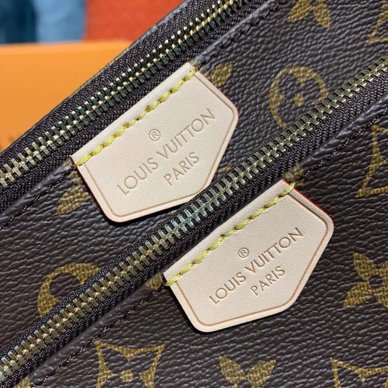 Louis Vuitton Multi Pochette Accessoire Shoulder Bag / Blue Monogram Canvas Gold Hardware - Image 9