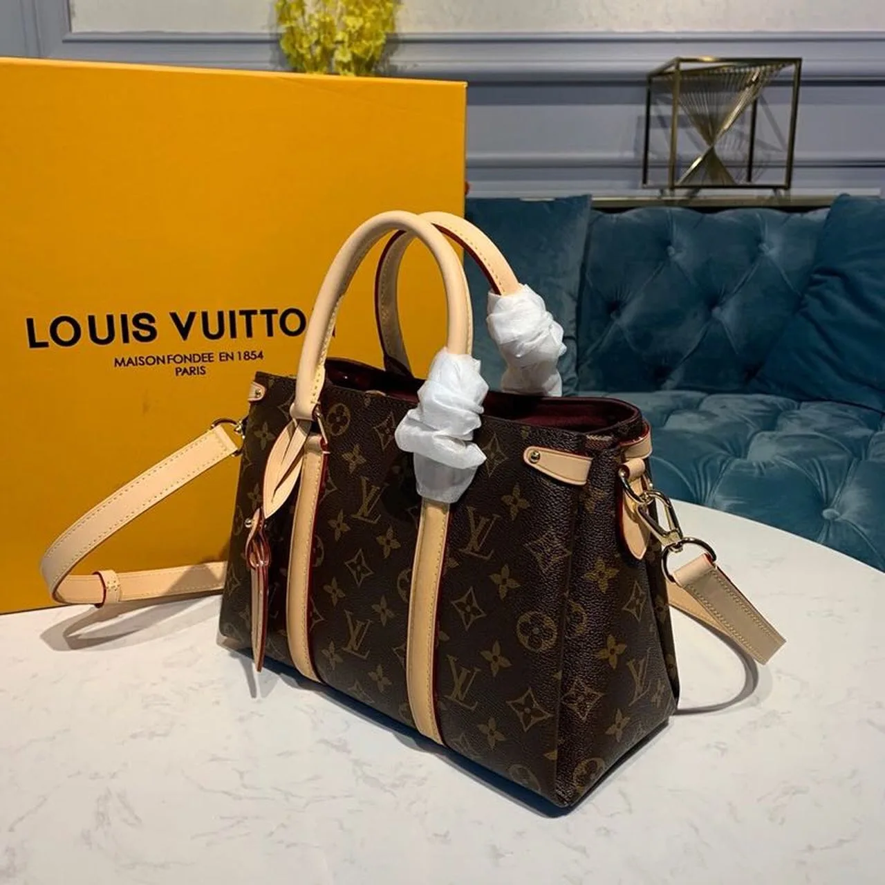 Louis Vuitton Soufflot BB Monogram Canvas Pink And Brown - Image 5