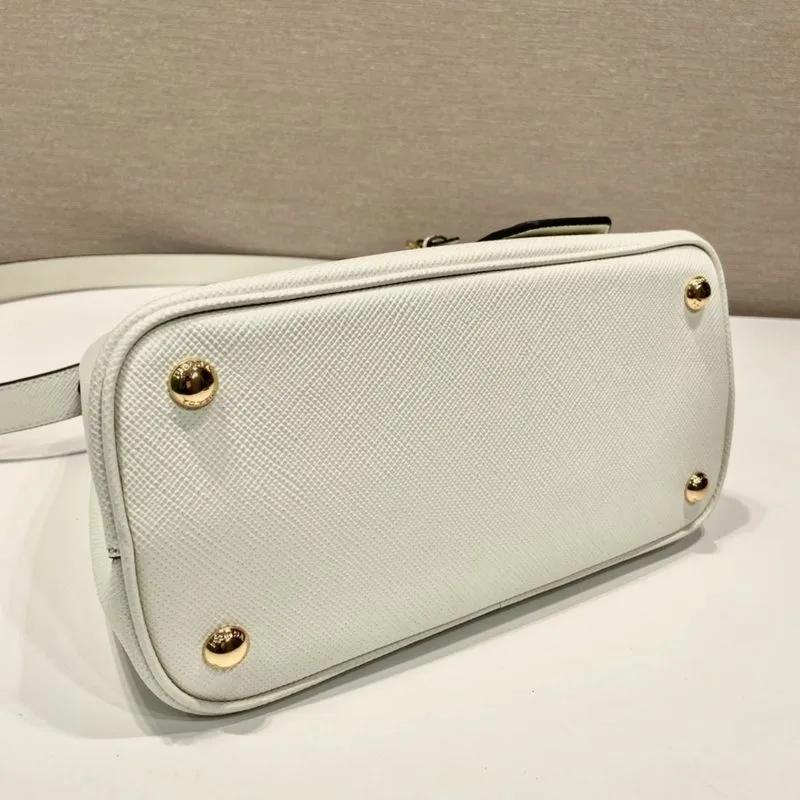 Prada Double Saffiano Mini Bag White - Image 8