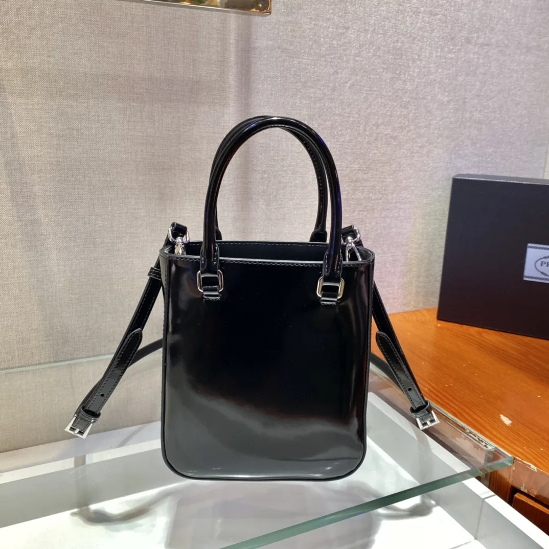 Alternative view of Prada Small Brushed Tote Black